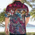 Pacific Hibiscus Tapa Tribal Vintage Hawaiian Shirt Pink Motif