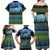 Personalised Fiji Viti Levu Family Matching Off Shoulder Maxi Dress and Hawaiian Shirt Tagimoucia and Tapa Tribal Pattern