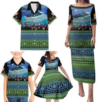 Personalised Fiji Viti Levu Family Matching Puletasi and Hawaiian Shirt Tagimoucia and Tapa Tribal Pattern LT9 - Polynesian Pride
