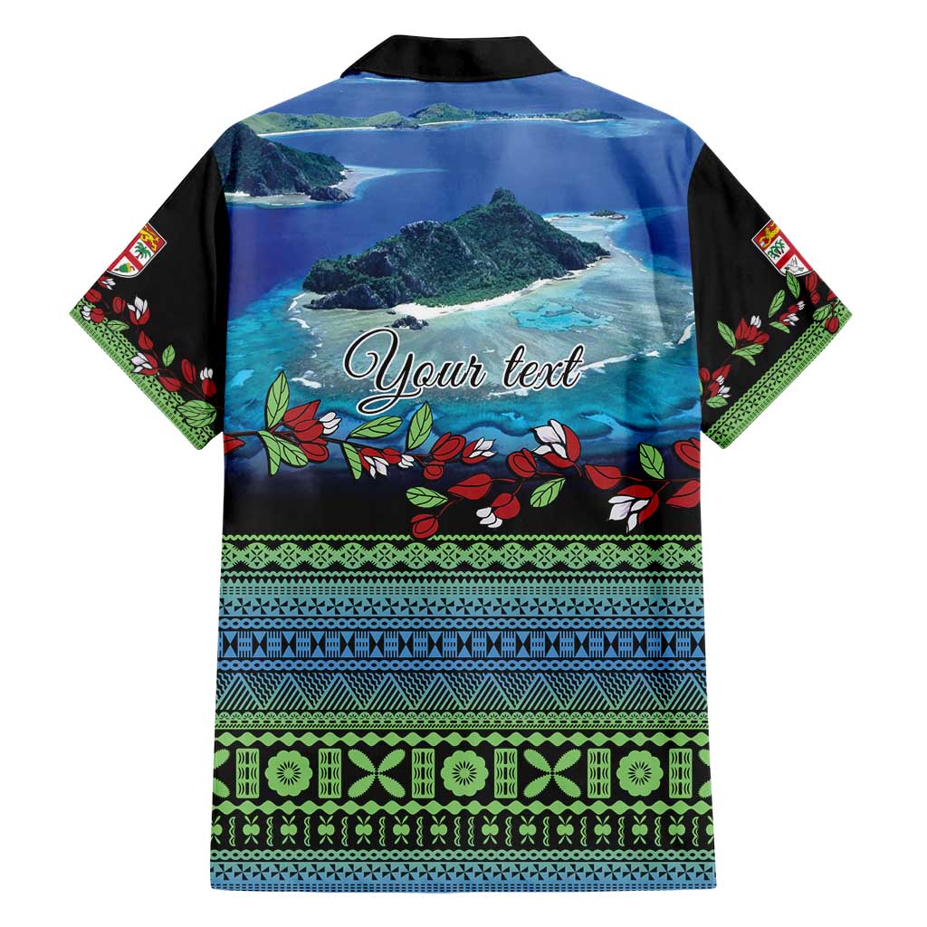 Personalised Fiji Viti Levu Family Matching Short Sleeve Bodycon Dress and Hawaiian Shirt Tagimoucia and Tapa Tribal Pattern LT9 - Polynesian Pride