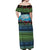 Personalised Fiji Viti Levu Off Shoulder Maxi Dress Tagimoucia and Tapa Tribal Pattern