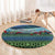 Personalised Fiji Viti Levu Round Carpet Tagimoucia and Tapa Tribal Pattern