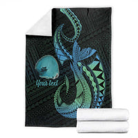 Personalised Hawaii Kure Atoll Blanket Holaniku Coral Reef with Polynesian Tribal