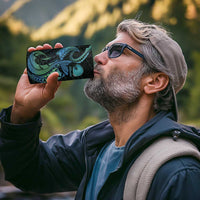 Personalised Hawaii Kure Atoll 4 in 1 Can Cooler Tumbler Holaniku Coral Reef with Polynesian Tribal