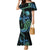 Personalised Hawaii Kure Atoll Family Matching Mermaid Dress and Hawaiian Shirt Holaniku Coral Reef with Polynesian Tribal