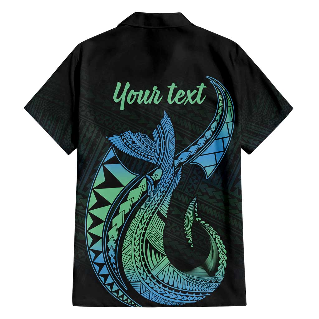 Personalised Hawaii Kure Atoll Family Matching Tank Maxi Dress and Hawaiian Shirt Holaniku Coral Reef with Polynesian Tribal