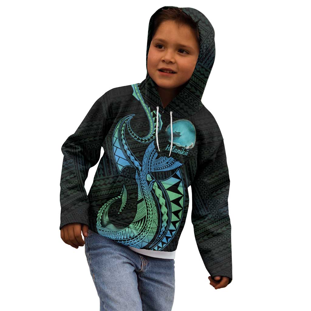 Personalised Hawaii Kure Atoll Kid Hoodie Holaniku Coral Reef with Polynesian Tribal