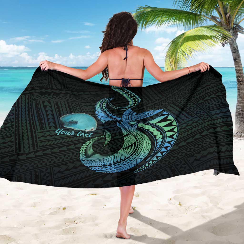 Personalised Hawaii Kure Atoll Sarong Holaniku Coral Reef with Polynesian Tribal