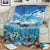 Personalised Palau Kayangel Atoll Blanket Turtle With Coral Reef Under Water