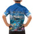Personalised Palau Kayangel Atoll Family Matching Mermaid Dress and Hawaiian Shirt Turtle With Coral Reef Under Water
