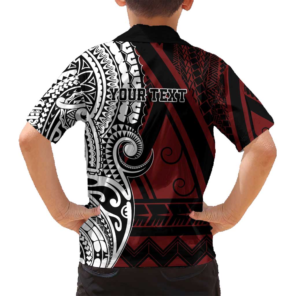 Personalised Tonga Constitution Day 1875 Family Matching Long Sleeve Bodycon Dress and Hawaiian Shirt Polynesian Tribal Tattoo LT9 - Polynesian Pride