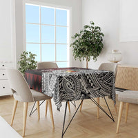 Personalised Tonga Constitution Day 1875 Tablecloth Polynesian Tribal Tattoo