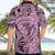 Polynesia Hawaiian Shirt Tribal Polynesian Spirit With Pink Pacific Flowers LT9 - Polynesian Pride