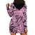 Polynesia Hoodie Dress Tribal Polynesian Spirit With Pink Pacific Flowers LT9 - Polynesian Pride