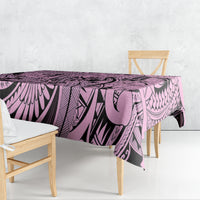Polynesia Tablecloth Tribal Polynesian Spirit With Pink Pacific Flowers LT9 - Polynesian Pride