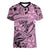 Polynesia Women V Neck T Shirt Tribal Polynesian Spirit With Pink Pacific Flowers LT9 Female Pink - Polynesian Pride