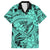 Polynesia Hawaiian Shirt Tribal Polynesian Spirit With Teal Pacific Flowers LT9 Teal - Polynesian Pride