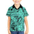 Polynesia Hawaiian Shirt Tribal Polynesian Spirit With Teal Pacific Flowers LT9 - Polynesian Pride