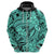 Polynesia Hoodie Tribal Polynesian Spirit With Teal Pacific Flowers LT9 - Polynesian Pride