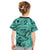 Polynesia Kid T Shirt Tribal Polynesian Spirit With Teal Pacific Flowers LT9 - Polynesian Pride