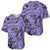 Polynesia Baseball Jersey Tribal Polynesian Spirit With Violet Pacific Flowers LT9 - Polynesian Pride