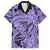 Polynesia Hawaiian Shirt Tribal Polynesian Spirit With Violet Pacific Flowers LT9 Violet - Polynesian Pride