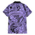 Polynesia Hawaiian Shirt Tribal Polynesian Spirit With Violet Pacific Flowers LT9 - Polynesian Pride