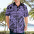 Polynesia Hawaiian Shirt Tribal Polynesian Spirit With Violet Pacific Flowers LT9 - Polynesian Pride