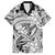 Polynesia Hawaiian Shirt Tribal Polynesian Spirit With White Pacific Flowers LT9 White - Polynesian Pride