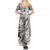 Polynesia Summer Maxi Dress Tribal Polynesian Spirit With White Pacific Flowers LT9 - Polynesian Pride