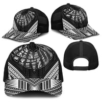 Black Samoa Tribal Chest Tattoo Baseball Net Cap LT9 - Polynesian Pride