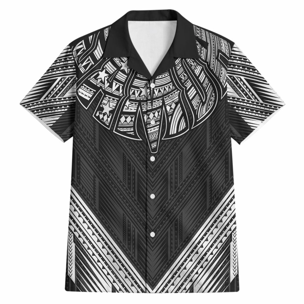 Black Samoa Tribal Chest Tattoo Hawaiian Shirt LT9 Black - Polynesian Pride