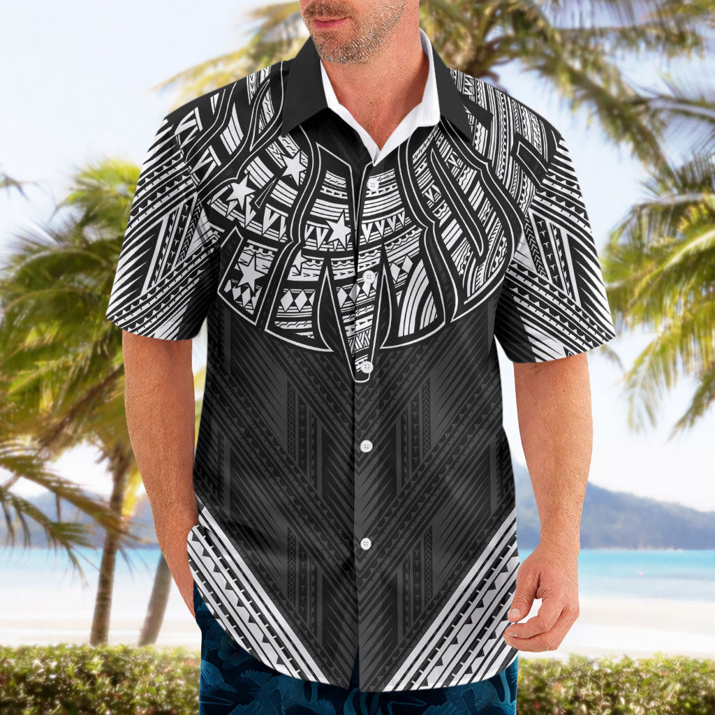 Black Samoa Tribal Chest Tattoo Hawaiian Shirt LT9 - Polynesian Pride