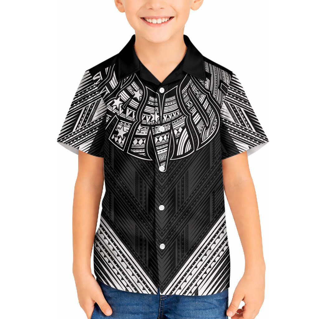 Black Samoa Tribal Chest Tattoo Hawaiian Shirt LT9 - Polynesian Pride