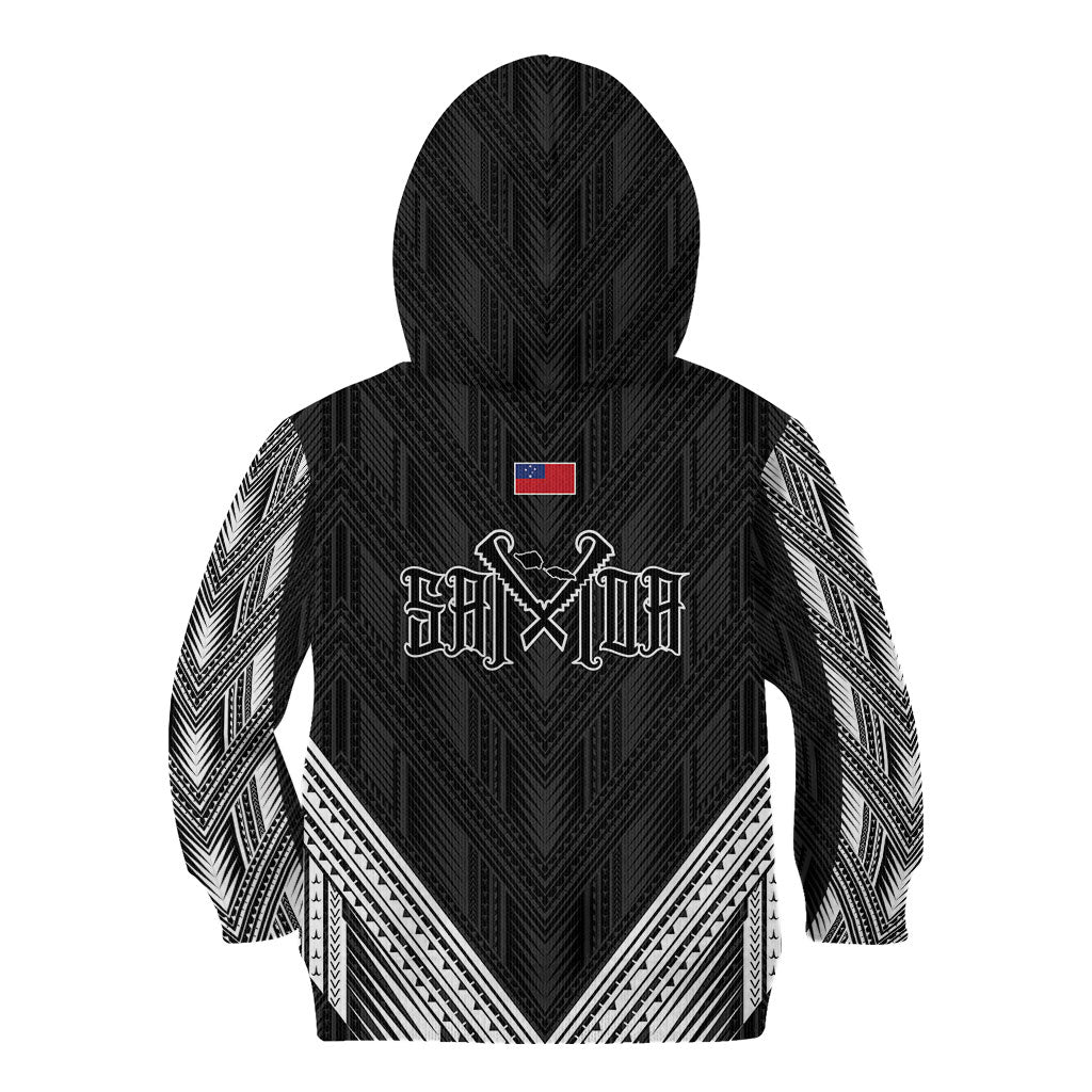 Black Samoa Tribal Chest Tattoo Kid Hoodie LT9 - Polynesian Pride