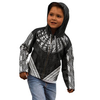 Black Samoa Tribal Chest Tattoo Kid Hoodie LT9 - Polynesian Pride