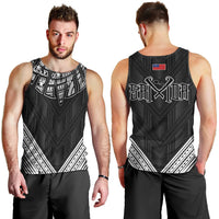 Black Samoa Tribal Chest Tattoo Men Tank Top LT9 - Polynesian Pride