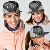 Black Samoa Tribal Chest Tattoo Mesh Trucker Cap LT9 - Polynesian Pride