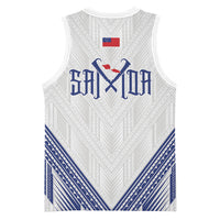 White Samoa Tribal Chest Tattoo Basketball Jersey LT9 - Polynesian Pride