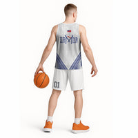 White Samoa Tribal Chest Tattoo Basketball Jersey LT9 - Polynesian Pride