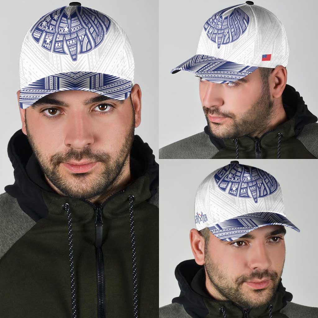 White Samoa Tribal Chest Tattoo Classic Cap LT9 - Polynesian Pride