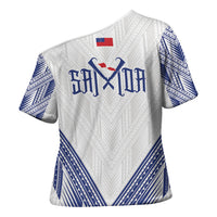 White Samoa Tribal Chest Tattoo Cross Shoulder Shirt LT9 - Polynesian Pride