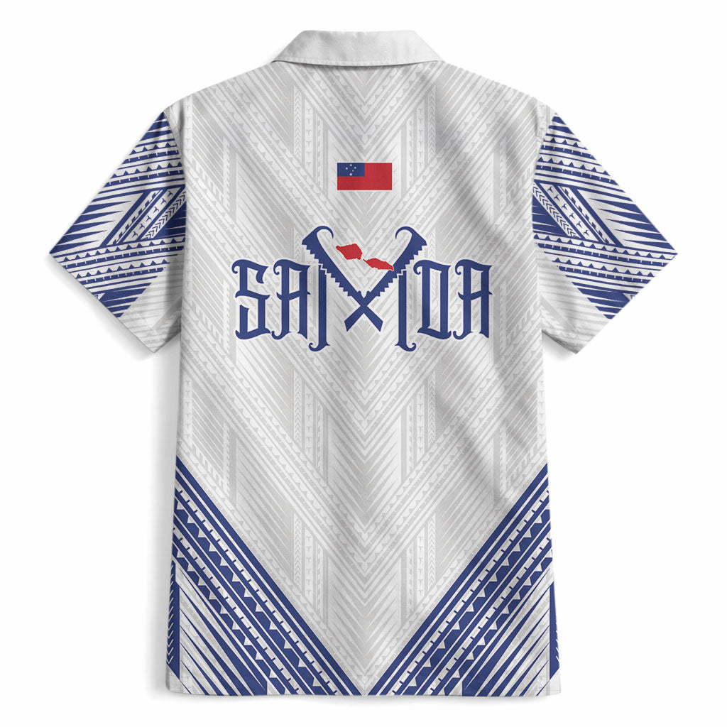 White Samoa Tribal Chest Tattoo Hawaiian Shirt LT9 - Polynesian Pride