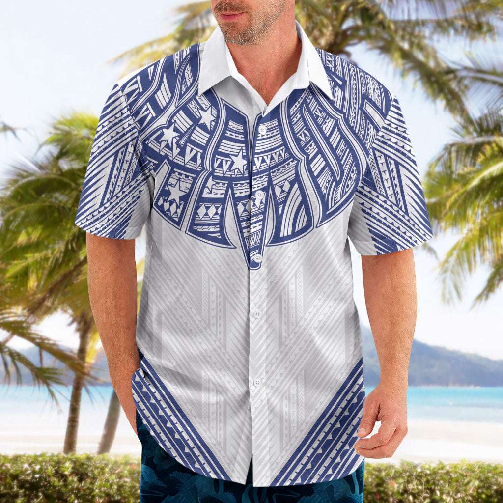 White Samoa Tribal Chest Tattoo Hawaiian Shirt LT9 - Polynesian Pride