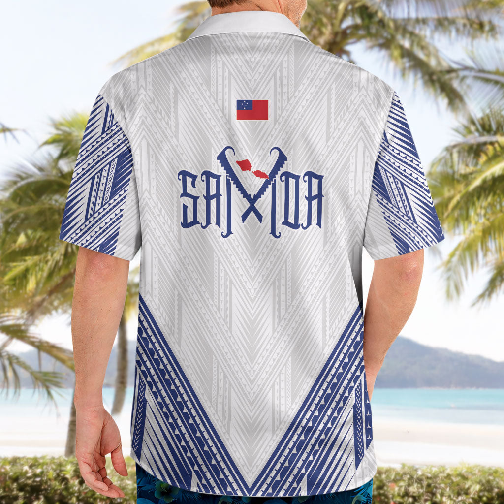 White Samoa Tribal Chest Tattoo Hawaiian Shirt LT9 - Polynesian Pride