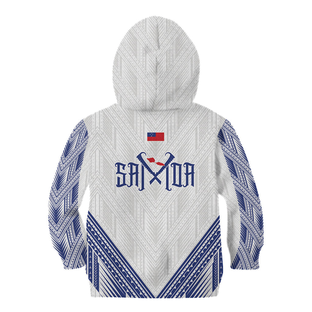 White Samoa Tribal Chest Tattoo Kid Hoodie LT9 - Polynesian Pride