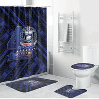 Toa Samoa 40th Anniversary Bathroom Set Royal Blue Tribal LT9 Bathroom Set (4 pcs) Blue - Polynesian Pride