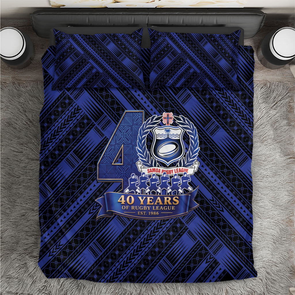 Toa Samoa 40th Anniversary Bedding Set Royal Blue Tribal LT9 Blue - Polynesian Pride