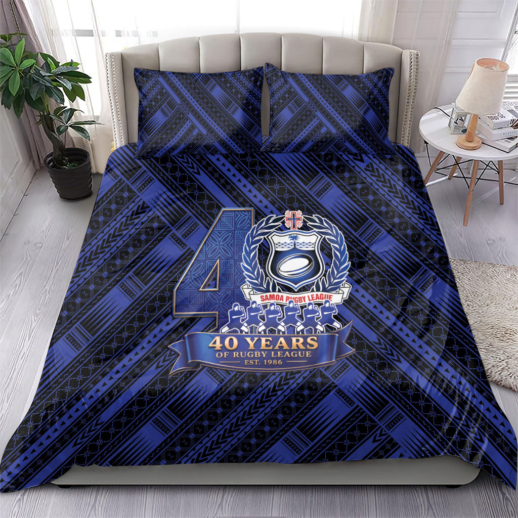 Toa Samoa 40th Anniversary Bedding Set Royal Blue Tribal LT9 - Polynesian Pride