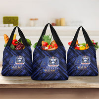 Toa Samoa 40th Anniversary Grocery Bag Royal Blue Tribal LT9 3-pack One Size Blue - Polynesian Pride